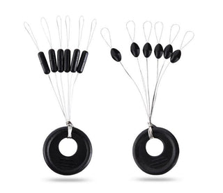 Black Rubber Oval Stopper Space Bean Connector